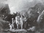 Daniel Boone fuhrt eine Gruppe von Pionieren George Caleb Bingham